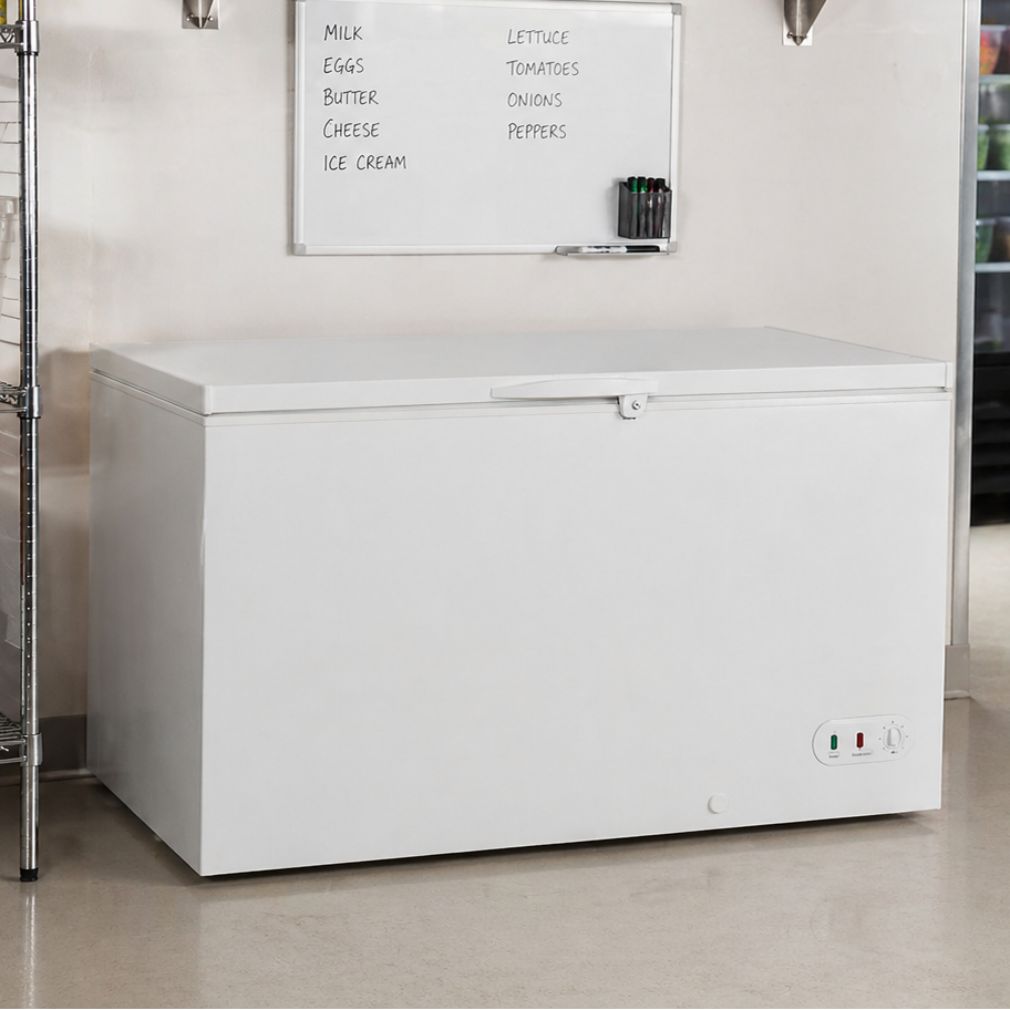 Admiral Craft Black Diamond Chest Freezer, Single Solid Door, 9.6 cu ft, in White BDCF-10R