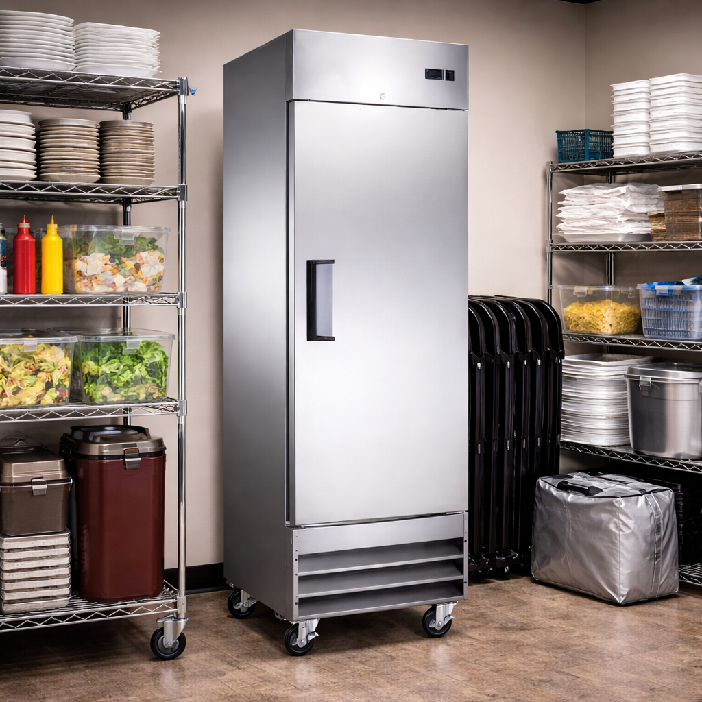 Admiral Craft Grista Reach-In Refrigerator, Single Solid Door, 23.1 cu ft Capacity, in Stainless Steel GRRF-1DES