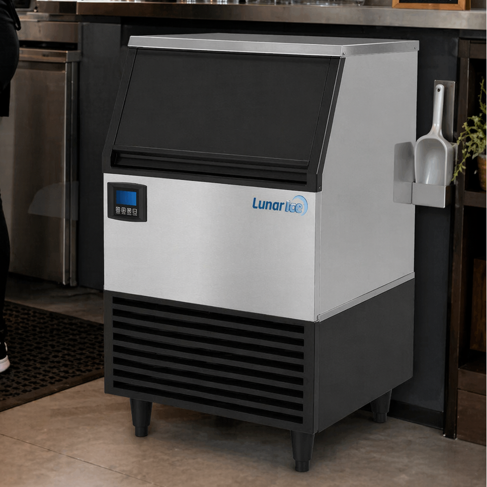 Admiral Craft Lunar Ice Undercounter Ice Machine, 200 lb Capacity, in Stainless Steel LUIM-210