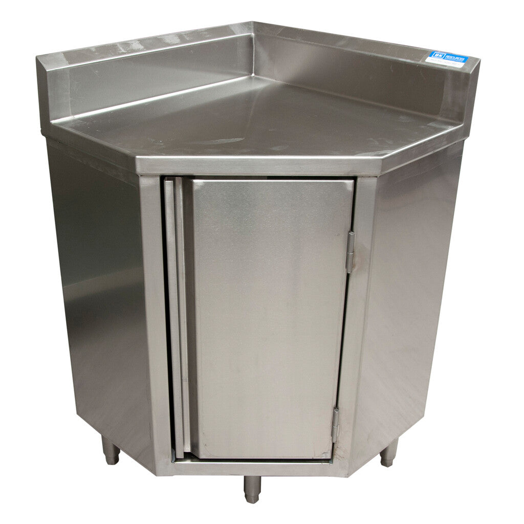 BK Resources CSTR5C-3030H Corner Cabinet with 5" Backsplash and Hinged Door - 30" x 30"