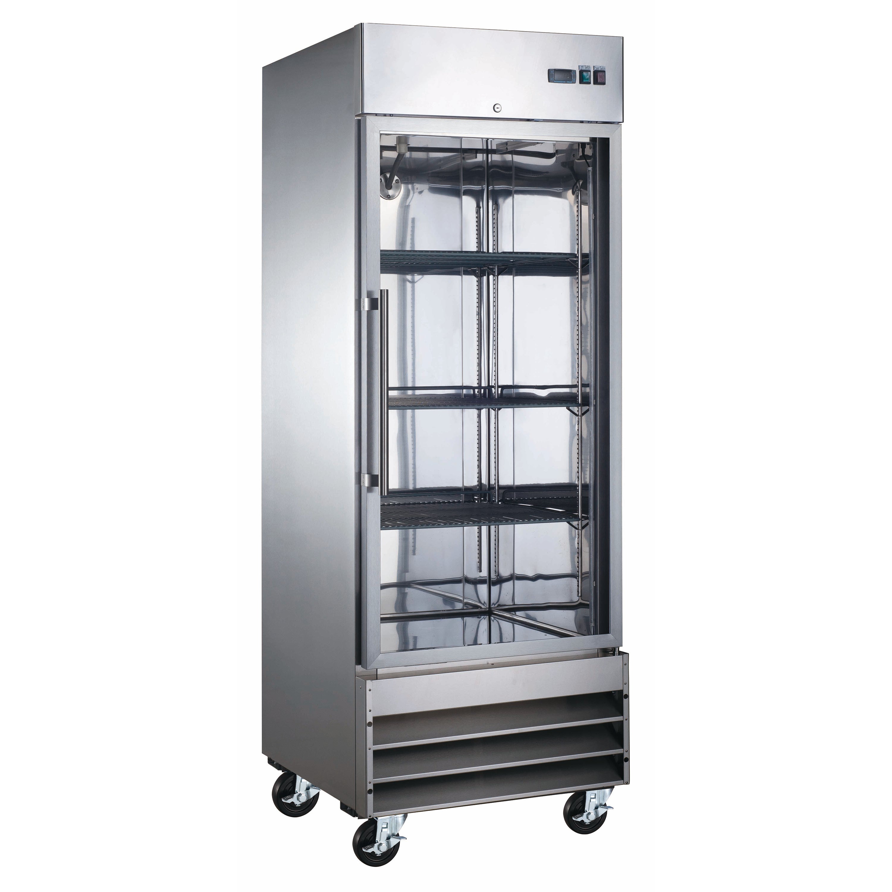 Admiral Craft U-Star 1 Glass Door Reach-In Freezer, in Stainless Steel USFZ-1D-G