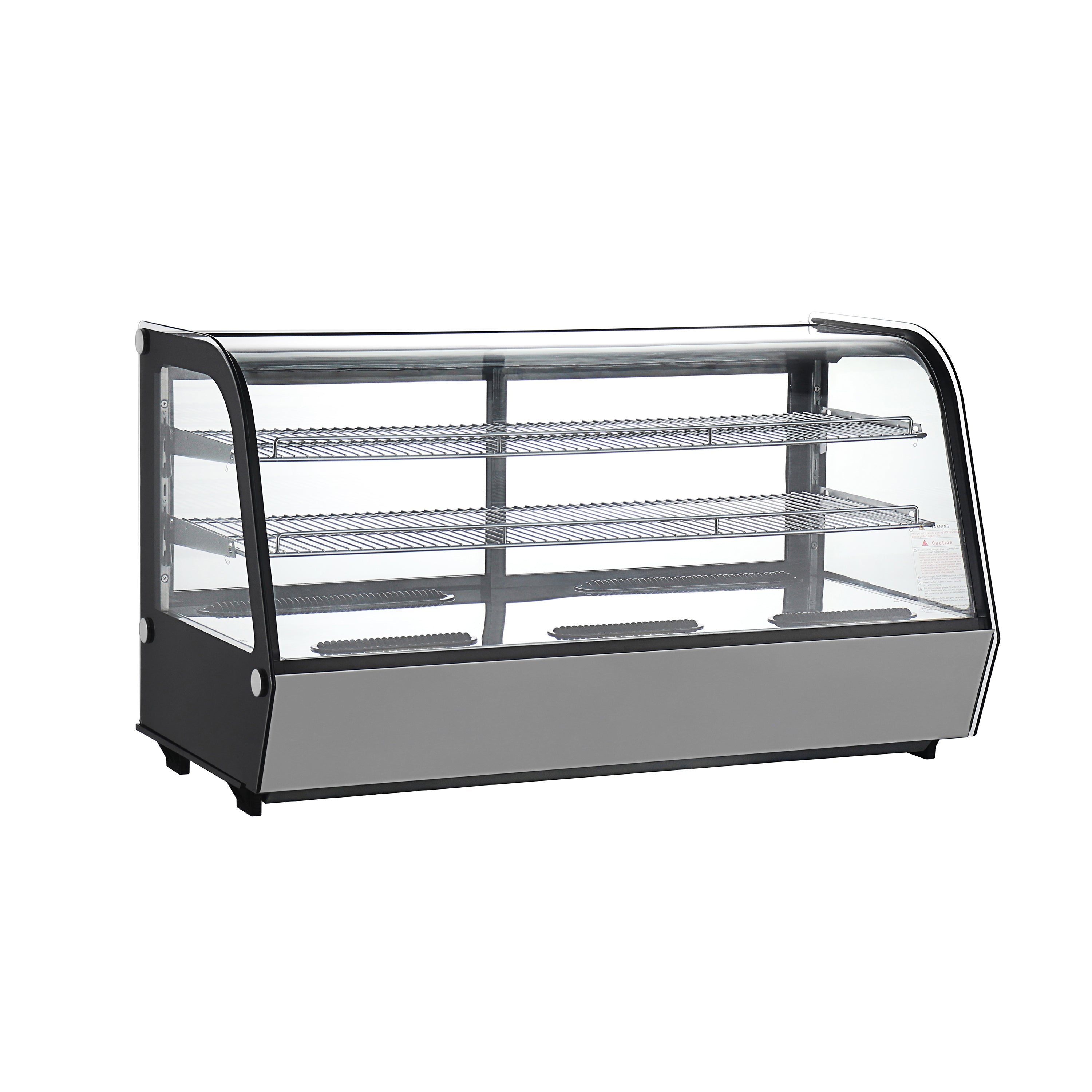 Admiral Craft Black Diamond Refrigerated Countertop Display Case, Two Glass Doors, 7 cu ft, in Stainless Steel BDRCTD-200
