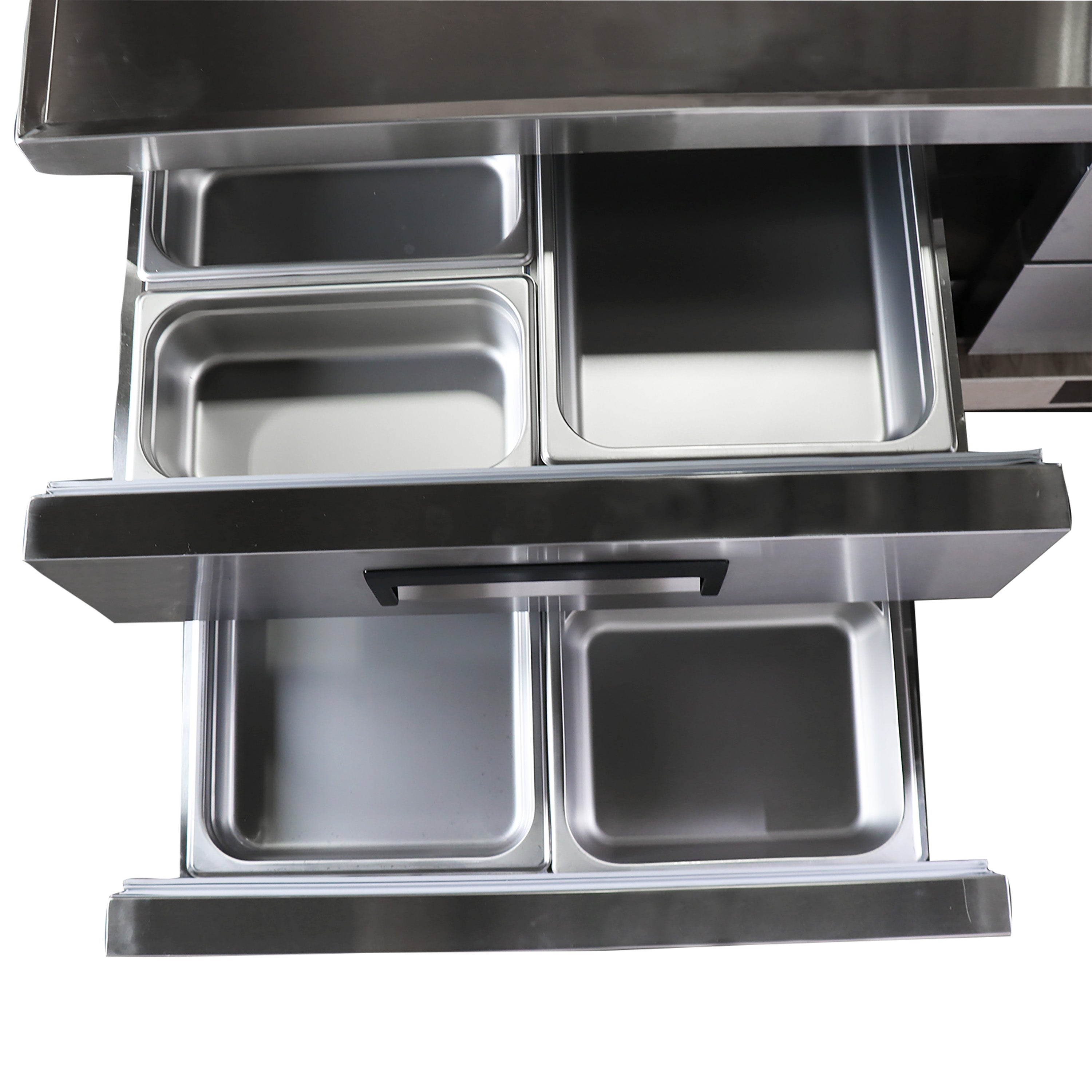 Admiral Craft U-Star Chef Base Refrigerator, Two Solid Doors, 10.6 cu ft Capacity, in Stainless Steel USCB-52