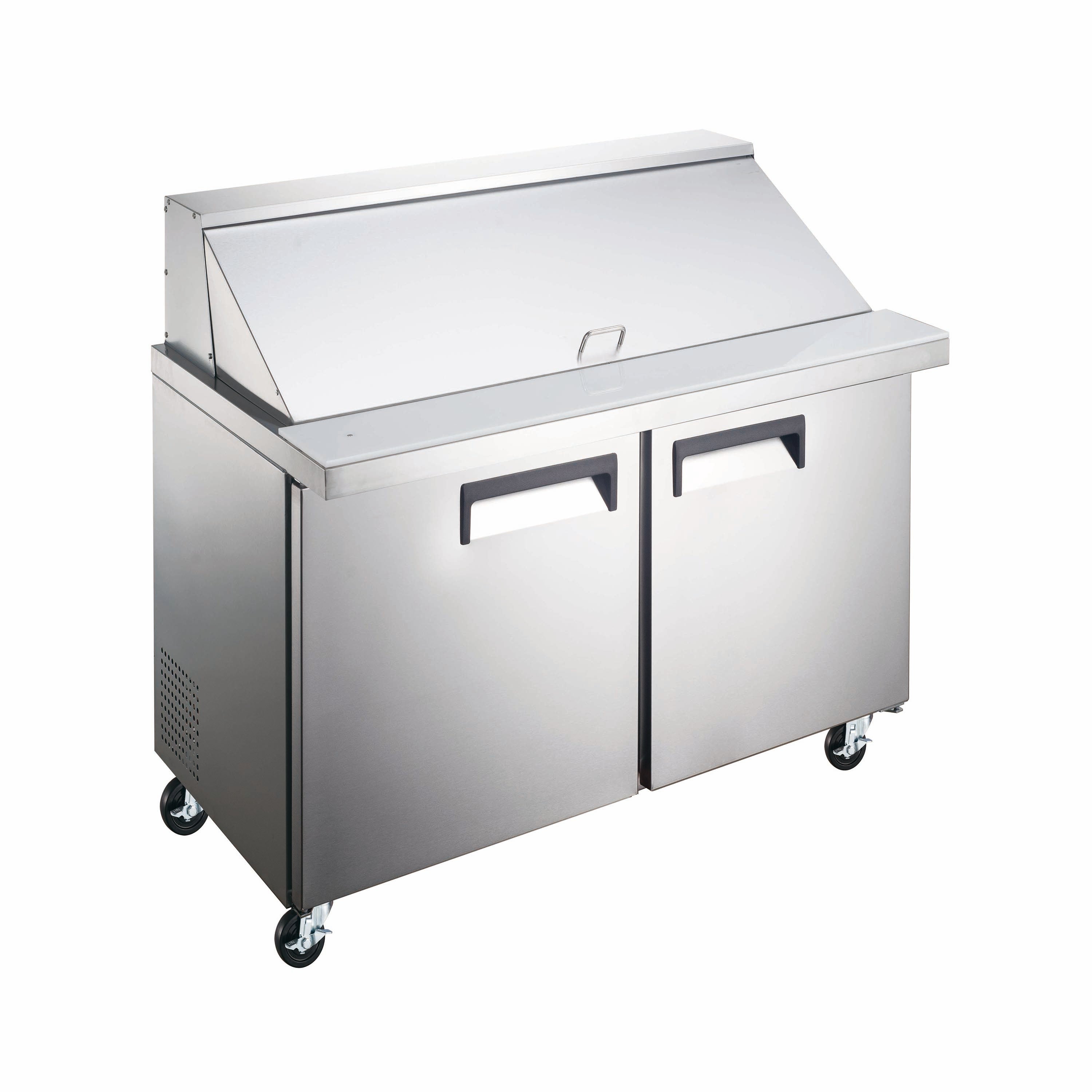 Admiral Craft U-Star Refrigerated Mega Top Salad/Sandwich Prep Table, Two Solid Doors, in Stainless Steel USSLM-2D/36