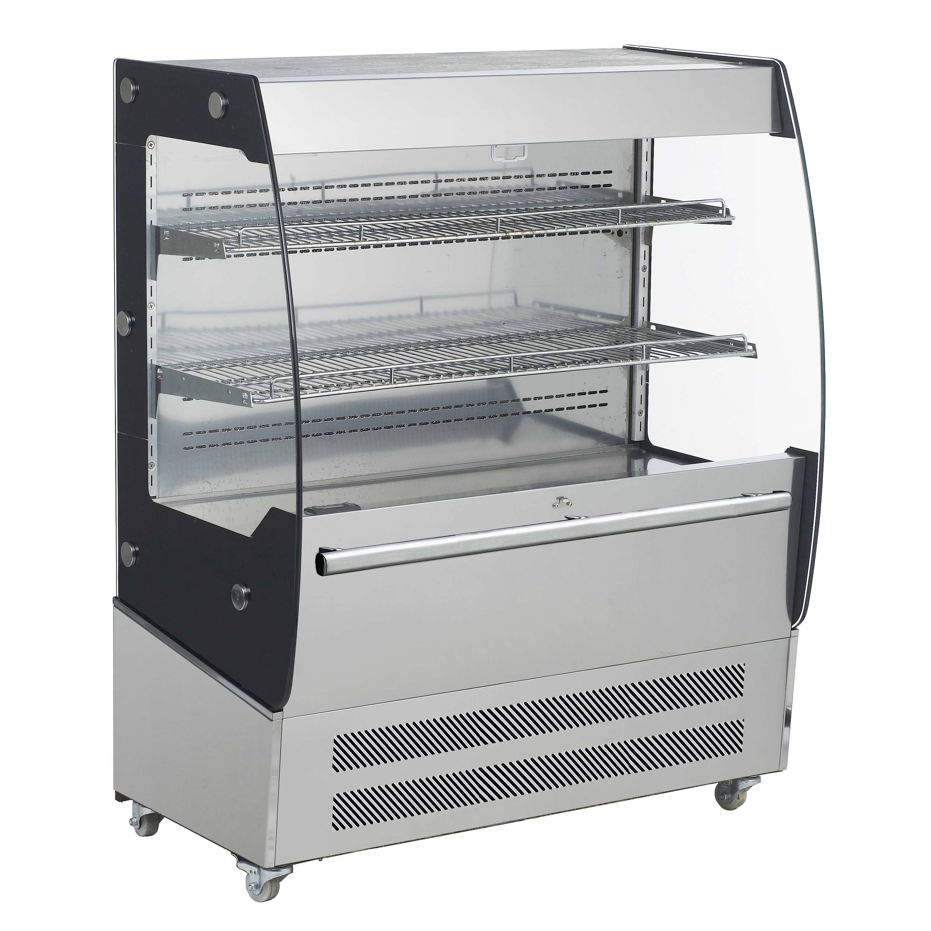 Admiral Craft Black Diamond Vertical Air Curtain Merchandiser, 39.5"W, in Stainless Steel BDVACM-200