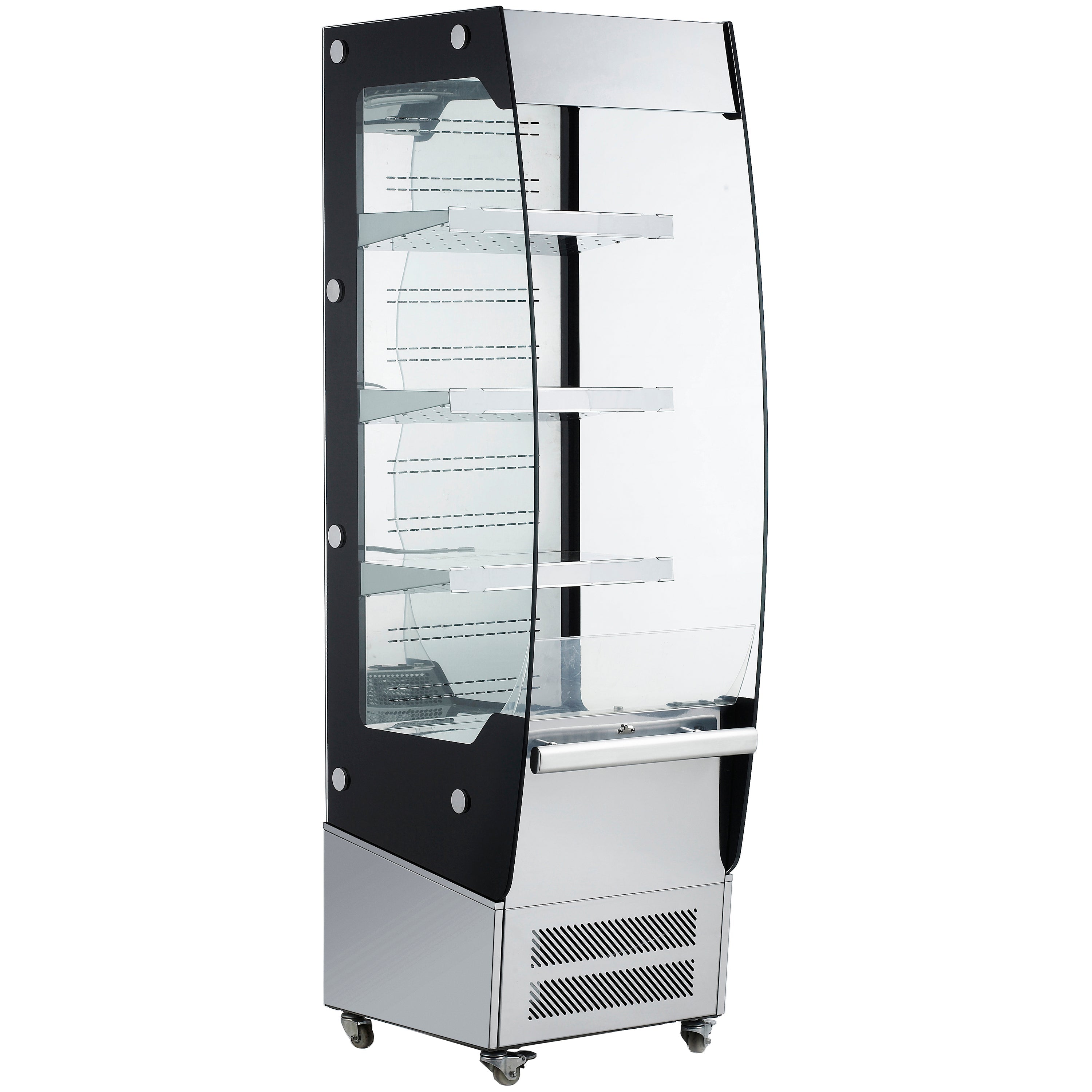 Admiral Craft Black Diamond Vertical Air Curtain Merchandiser, 19.5"W, in Stainless Steel BDVACM-220