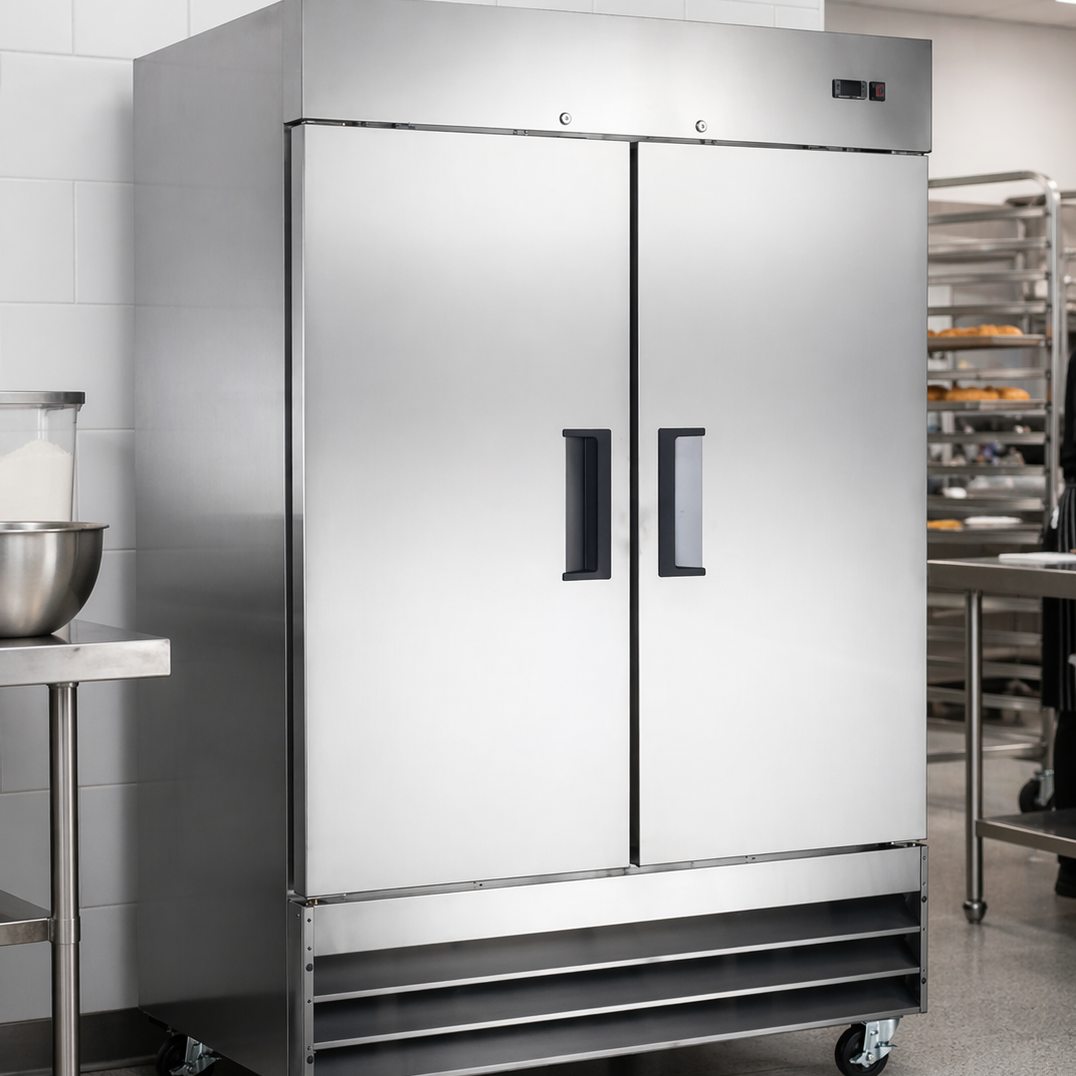 Admiral Craft U-Star 2 Door Reach-In Freezer, in Stainless Steel USFZ-2D