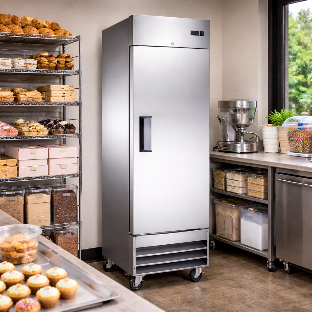 Admiral Craft U-Star 1 Door Narrow Depth Reach-In Refrigerator, in Stainless Steel USRF-1D/19