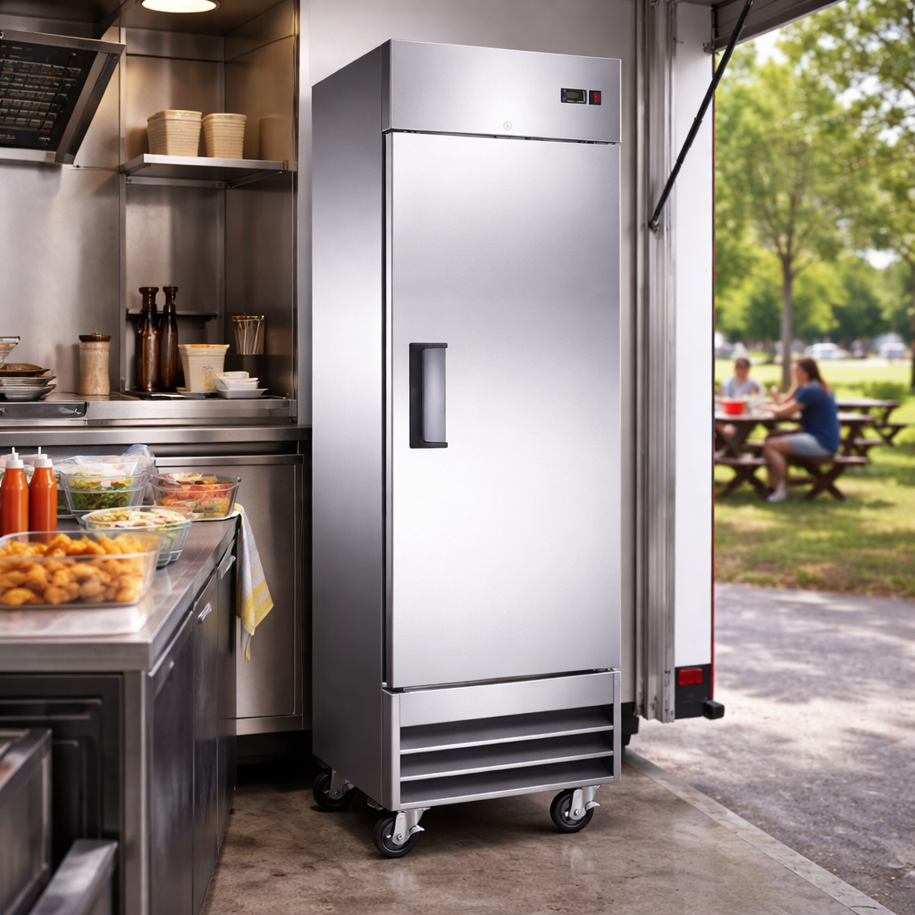 Admiral Craft U-Star 1 Door Reach-In Refrigerator, in Silver USRF-1D