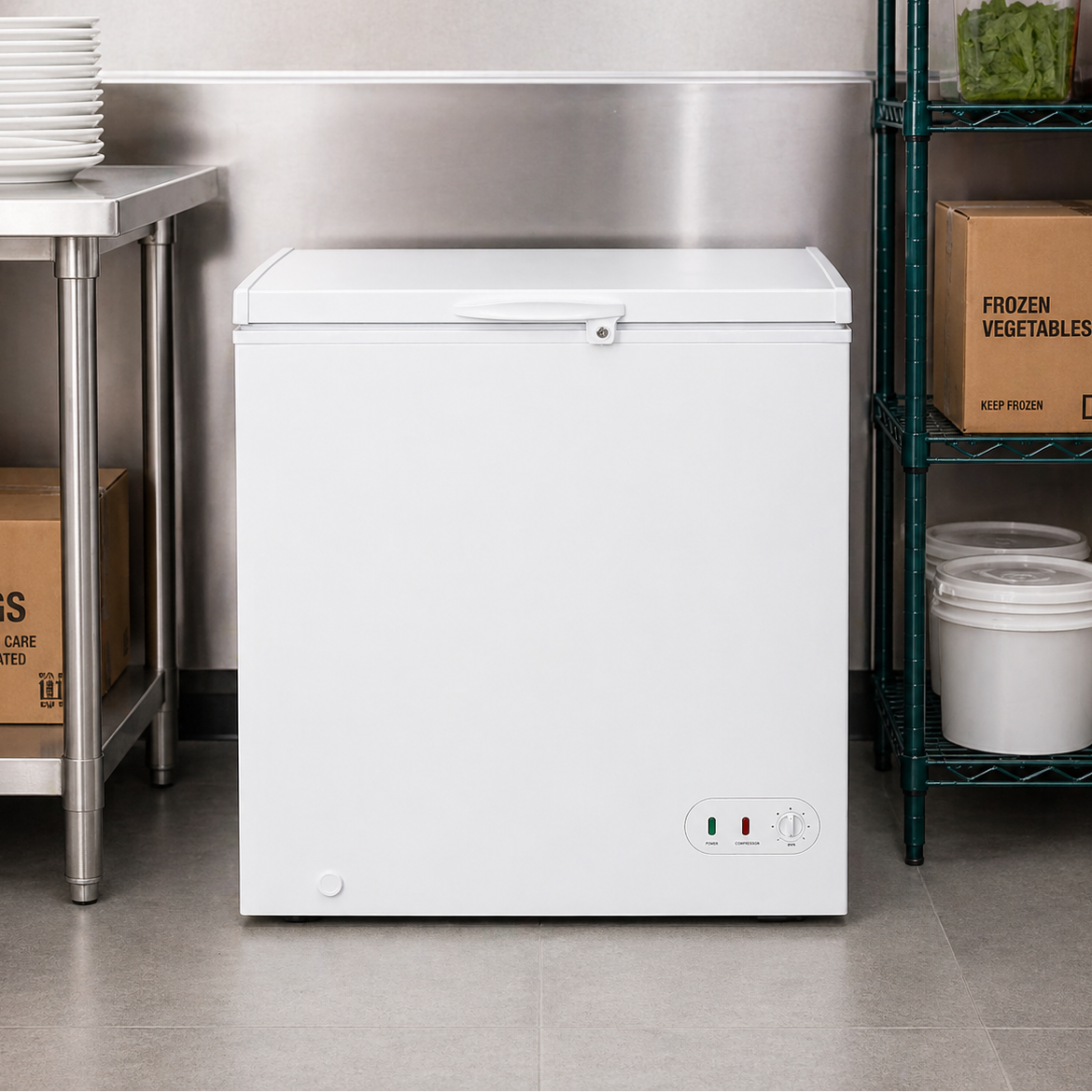 Admiral Craft Black Diamond Chest Freezer, Single Solid Door, 5.4 cu ft, in White BDCF-5