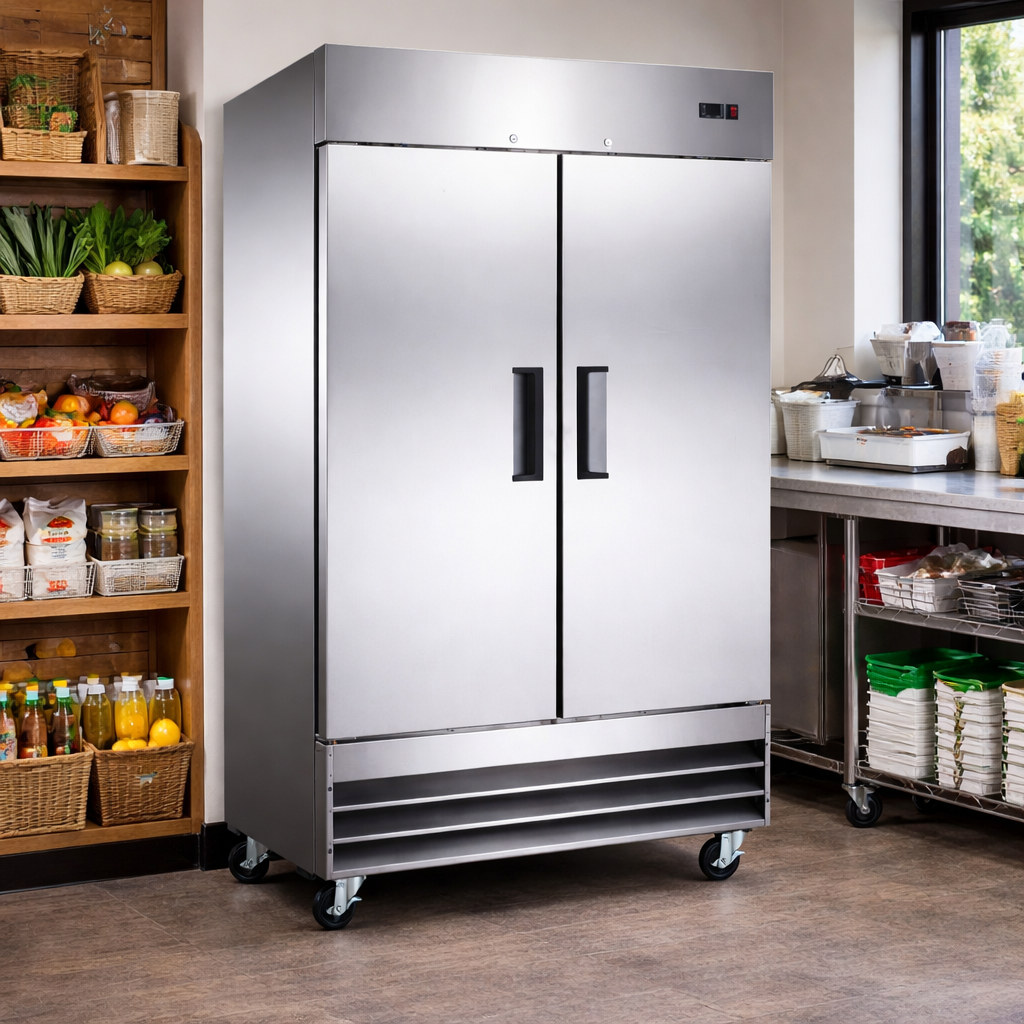 Admiral Craft Grista Reach-In Energy Star Refrigerator, Double Solid Doors, in Stainless Steel GRRF-2DES