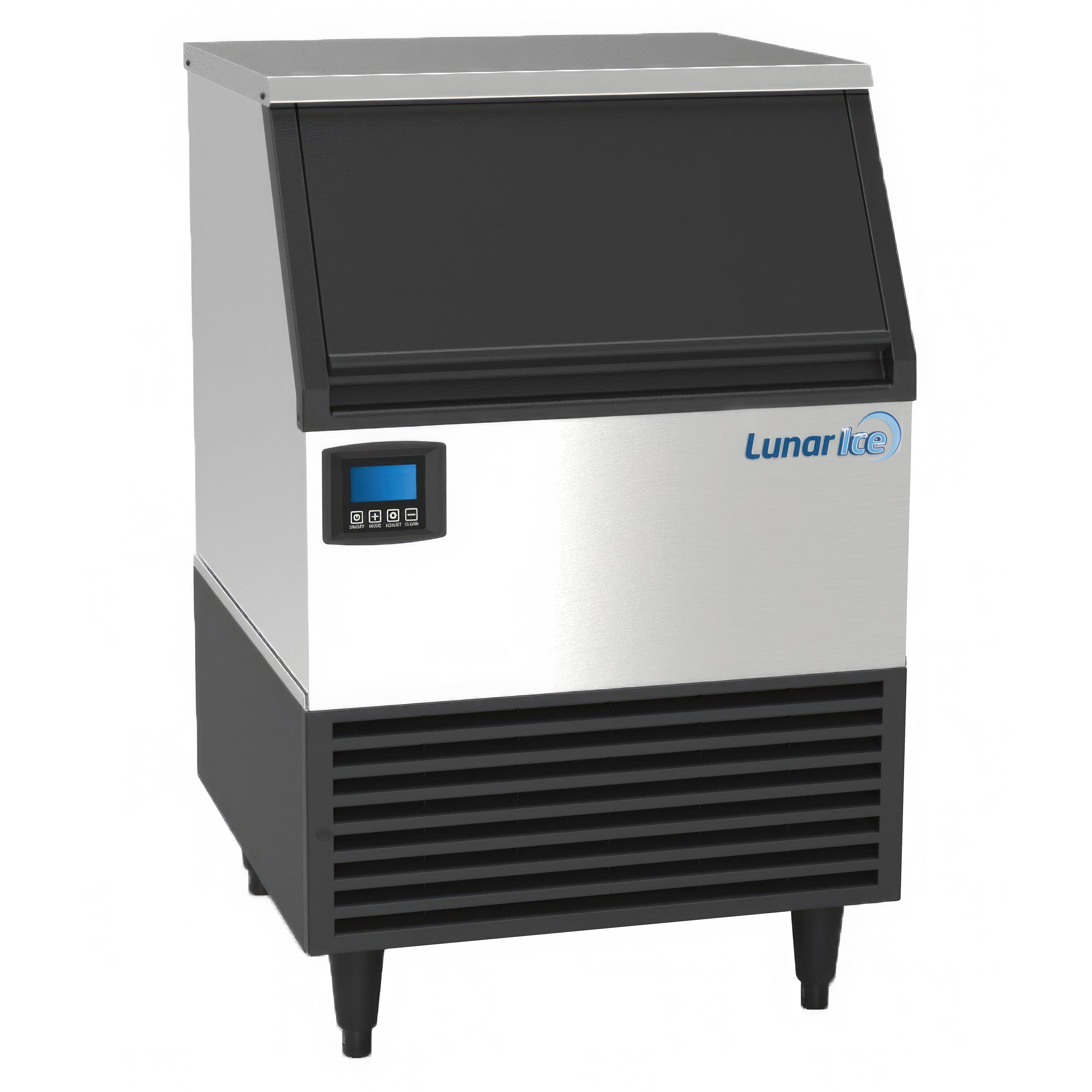 Admiral Craft Lunar Ice Self-Contained Ice Machine, in Stainless Steel with Black Trim LUIM-150