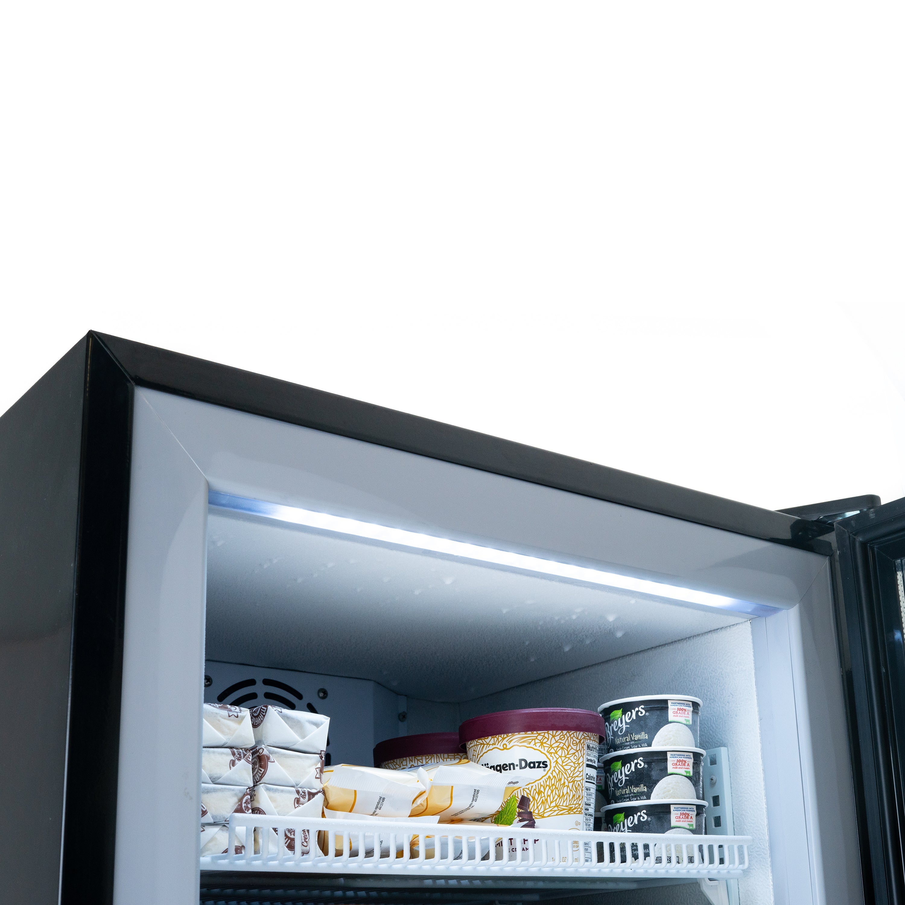 Admiral Craft Black Diamond Countertop Display Freezer, Single Glass Door, 3.5 cu ft, in Black CDFZ-1D/3.5