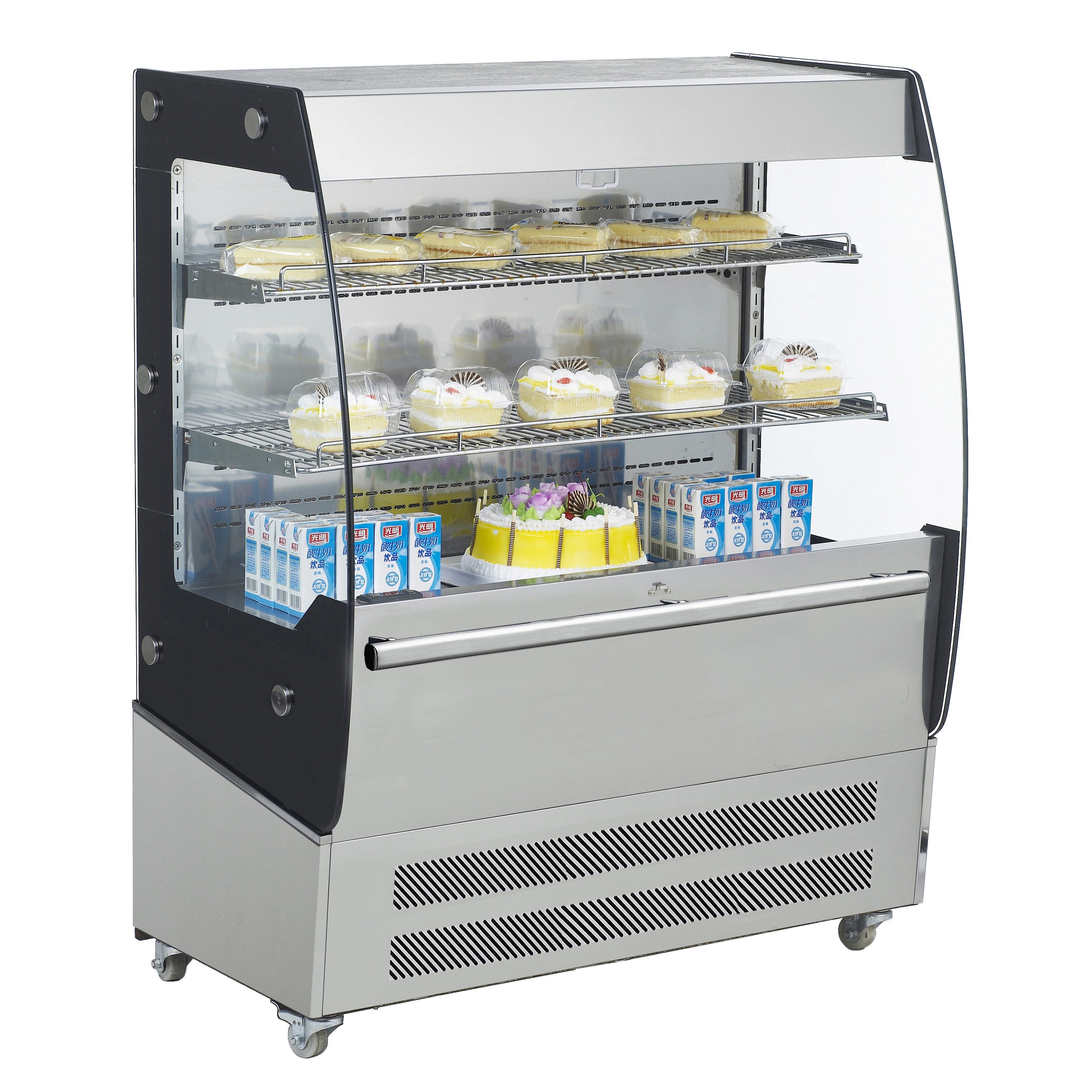 Admiral Craft Black Diamond Vertical Air Curtain Merchandiser, 39.5"W, in Stainless Steel BDVACM-200