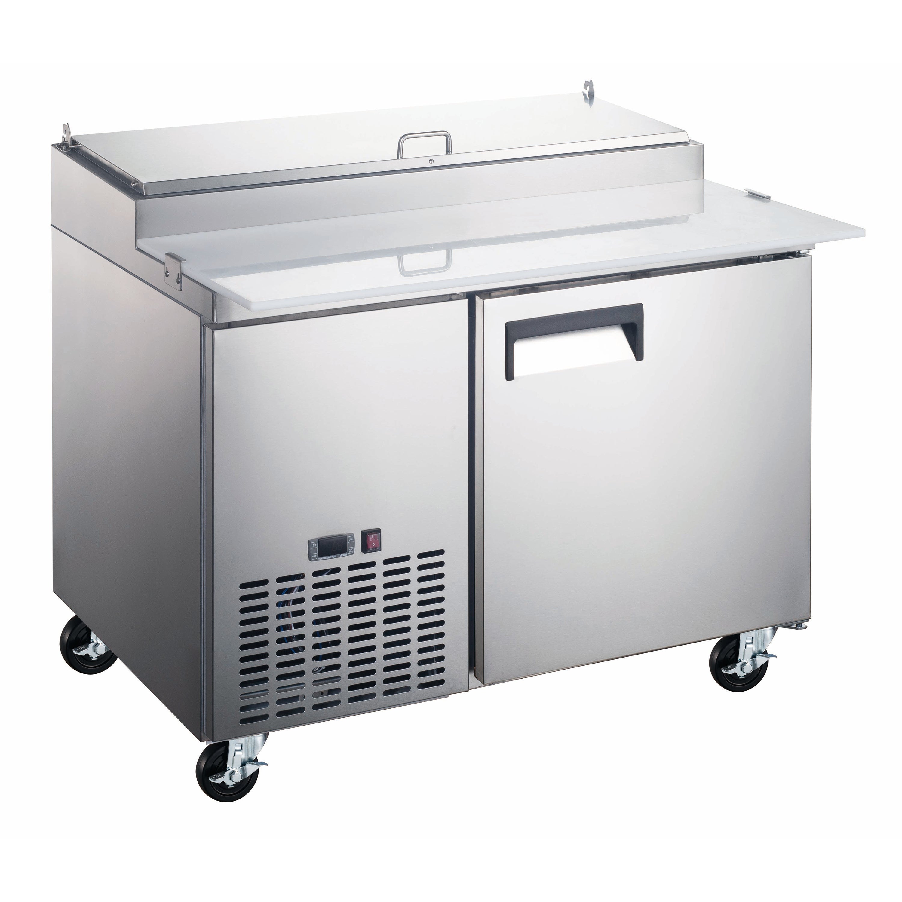 Admiral Craft Grista Refrigerated Pizza Prep Table, Single Solid Door, 12 cu ft Capacity, in Stainless Steel GRPZ-1D
