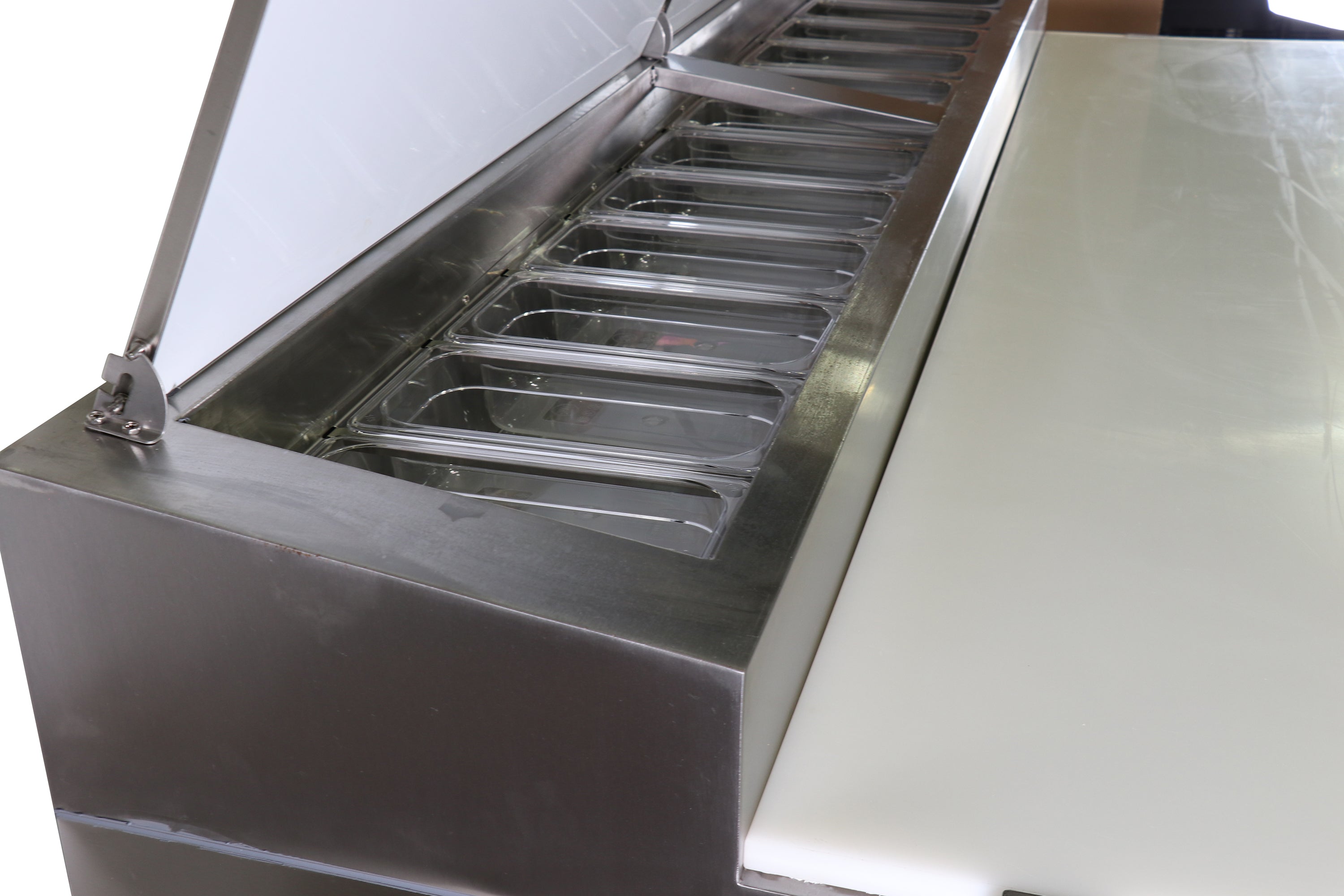 Admiral Craft U-Star Refrigerated Pizza Prep Table, Three Solid Doors, 26.6 cu ft Capacity, in Stainless Steel USPZ-3D