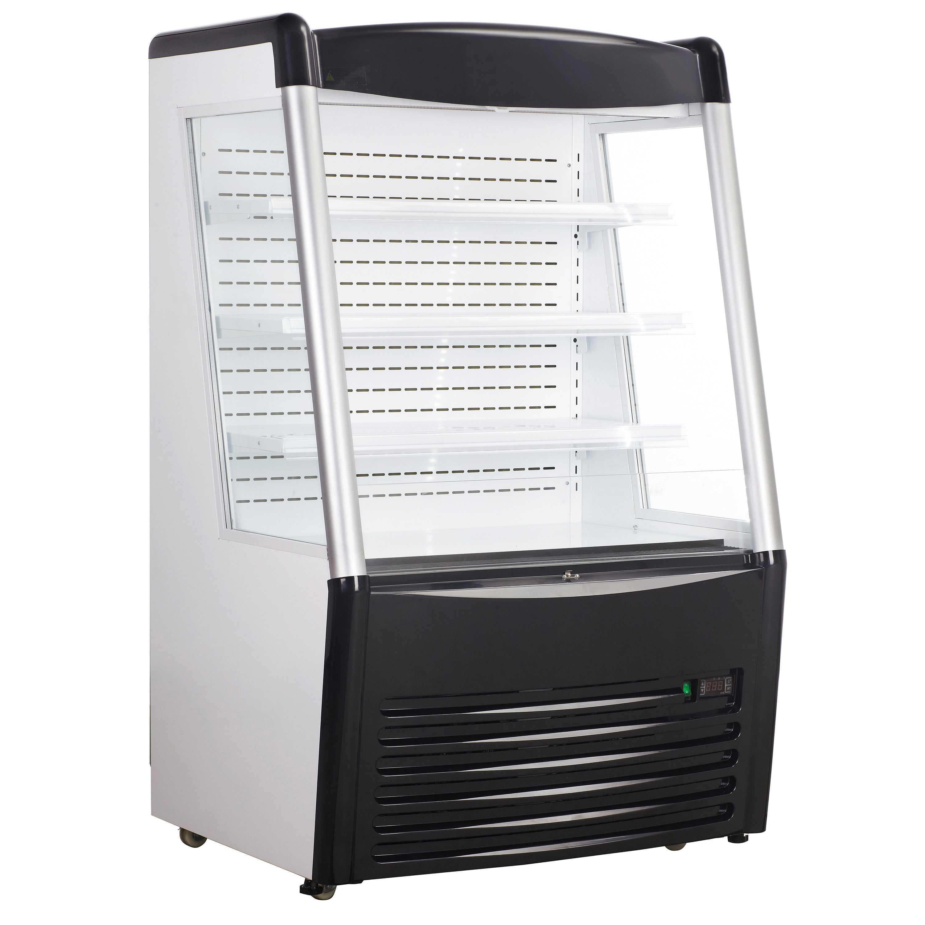 Admiral Craft Black Diamond Vertical Air Curtain Merchandiser, 36.2"W, in Stainless Steel/Black BDVACM-320