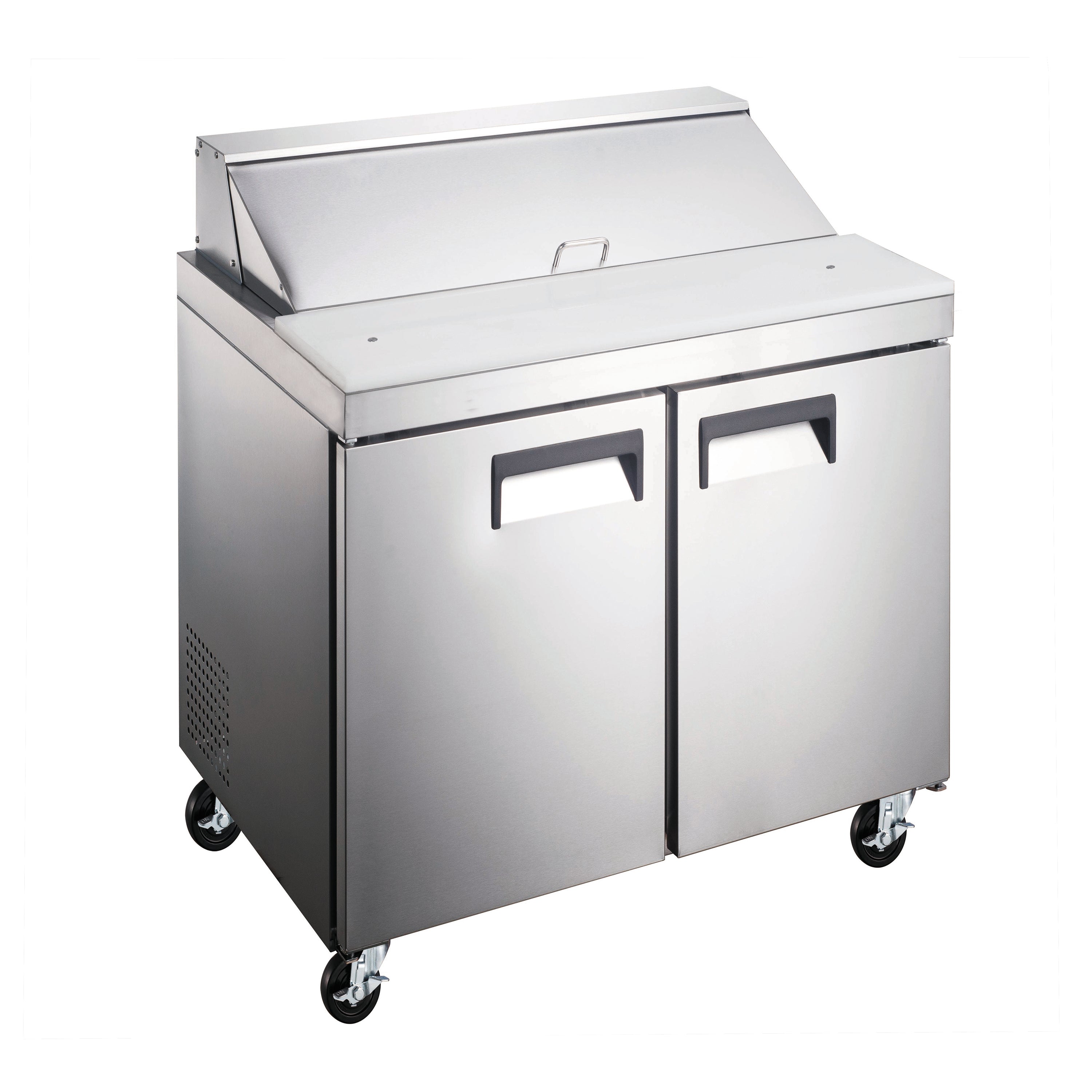 Admiral Craft U-Star Refrigerated Salad/Sandwich Prep Table, Two Solid Doors, in Stainless Steel USSL-2D