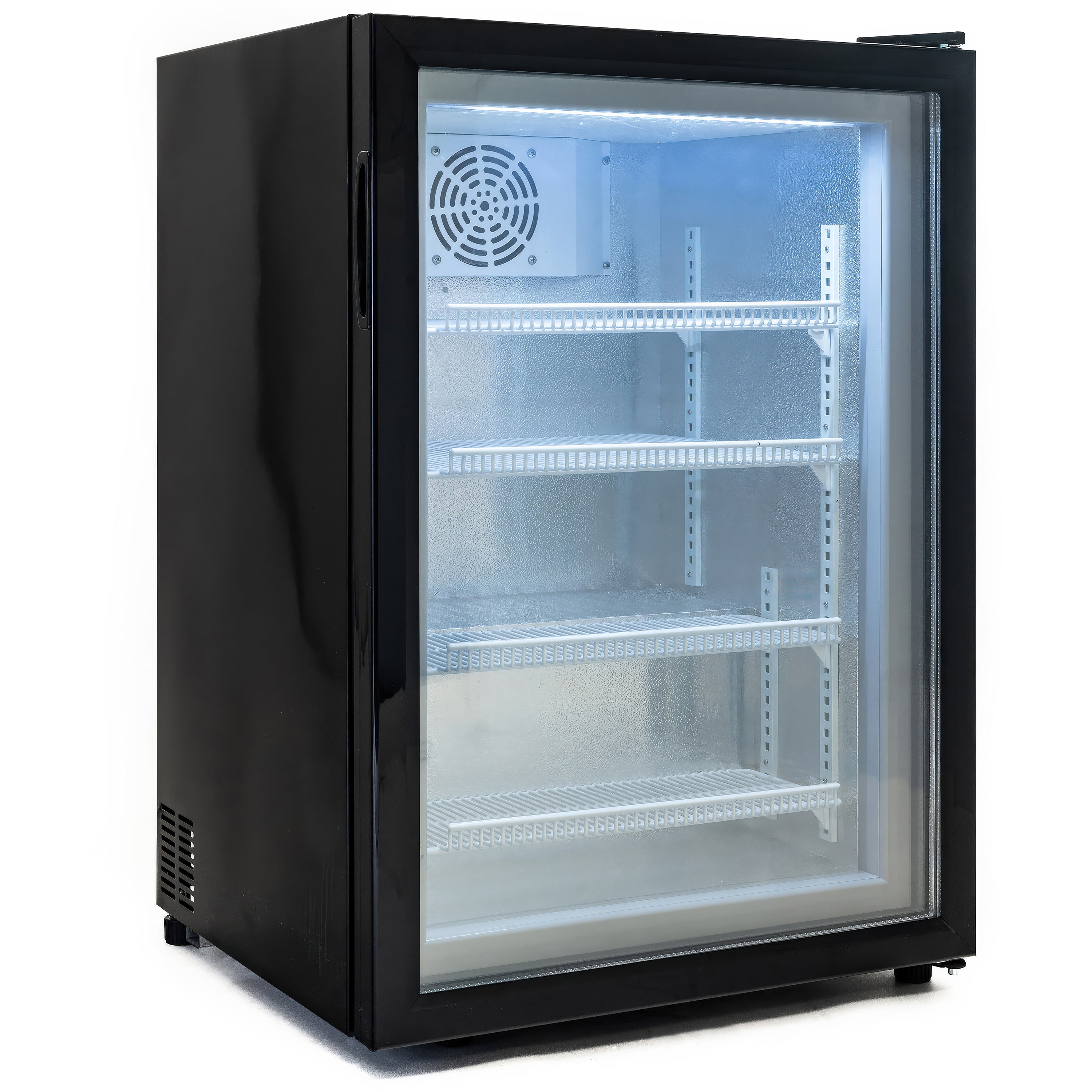 Admiral Craft Black Diamond Countertop Display Freezer, Single Glass Door, 3.5 cu ft, in Black CDFZ-1D/3.5