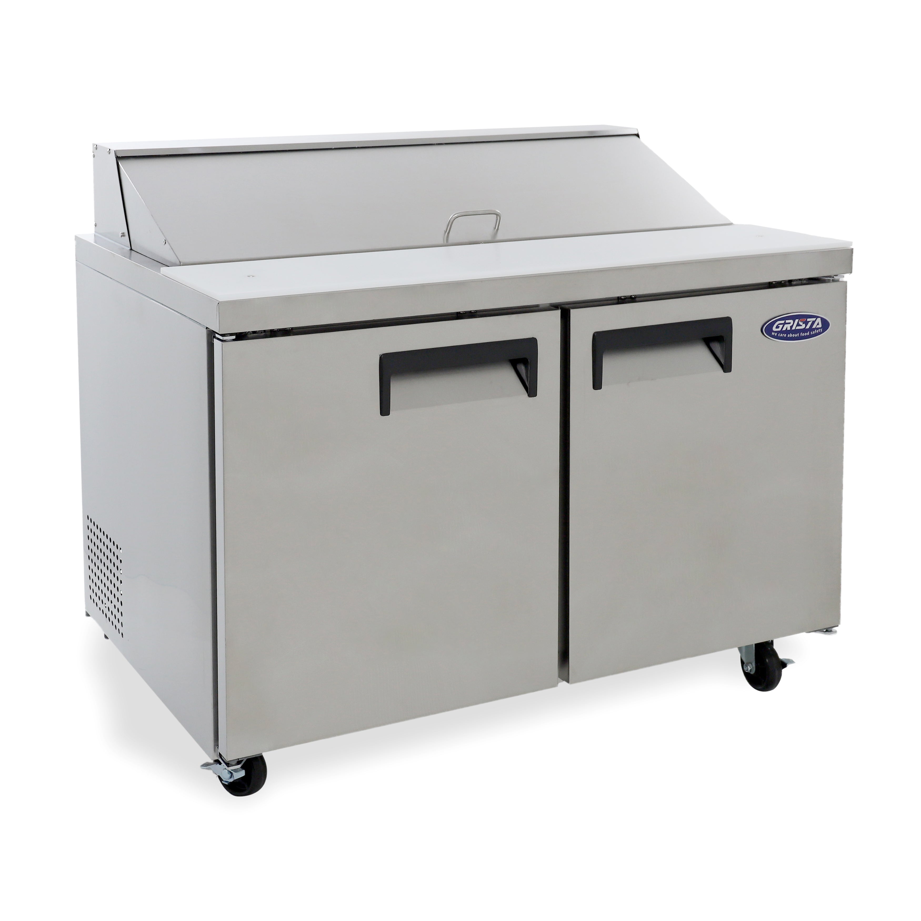 Admiral Craft Grista Refrigerated Salad/Sandwich Prep Table, Two Doors, 47", in Stainless Steel GRSL-2D