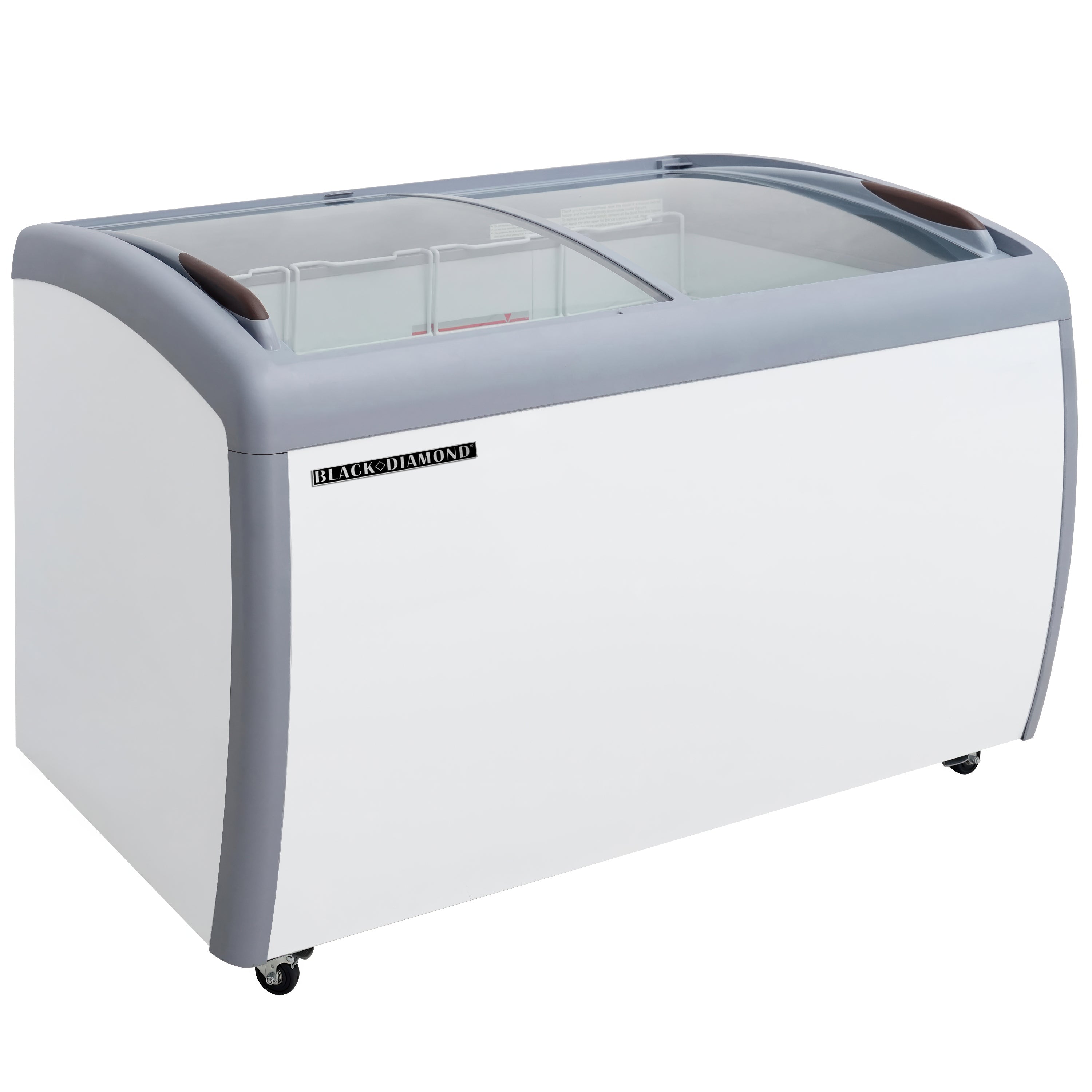 Admiral Craft Black Diamond Chest Freezer, Two Glass Doors, 6.7 cu ft, in White BDCF-9-CG