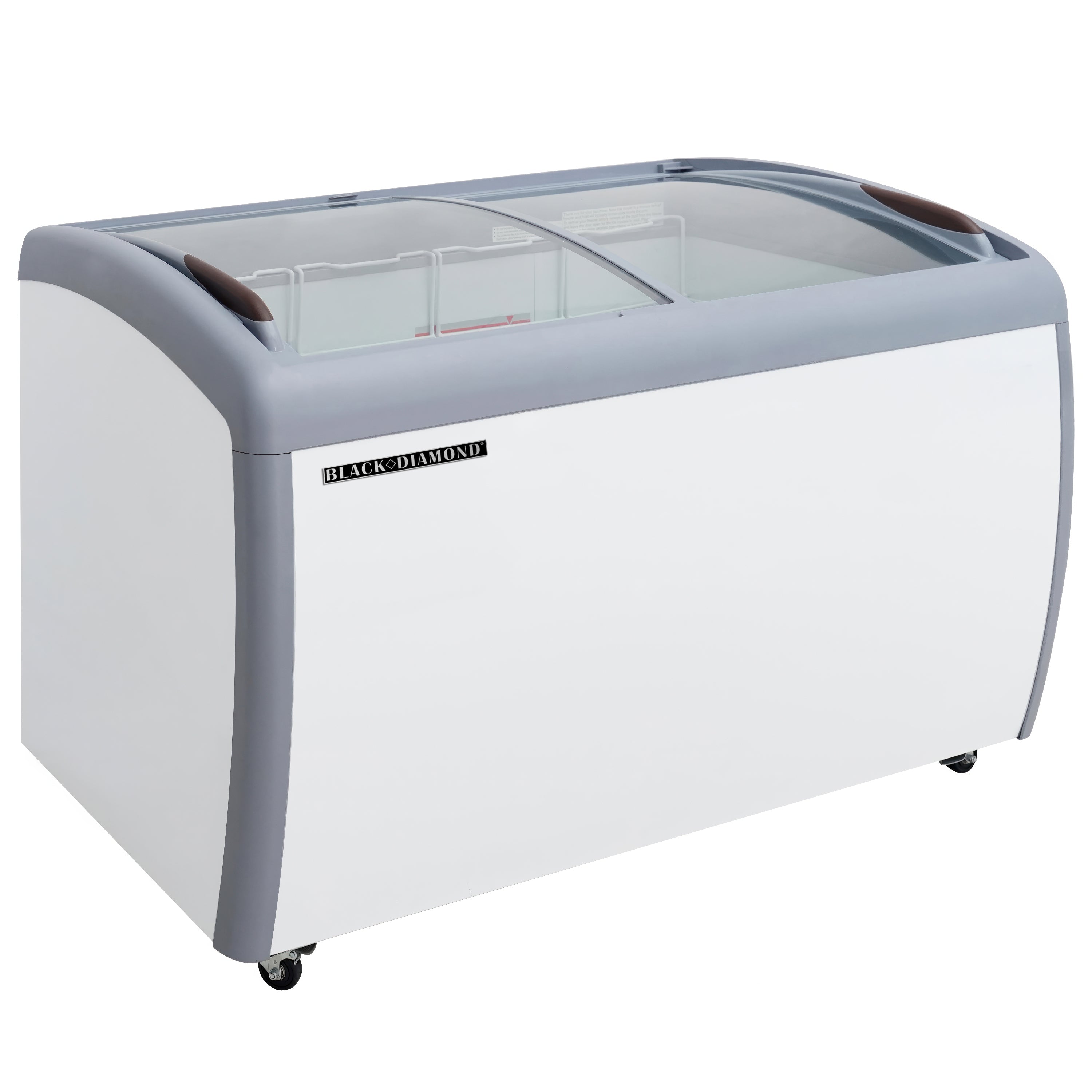 Admiral Craft Black Diamond Chest Freezer, Two Glass Doors, 9.2 cu ft, in White BDCF-12-CG