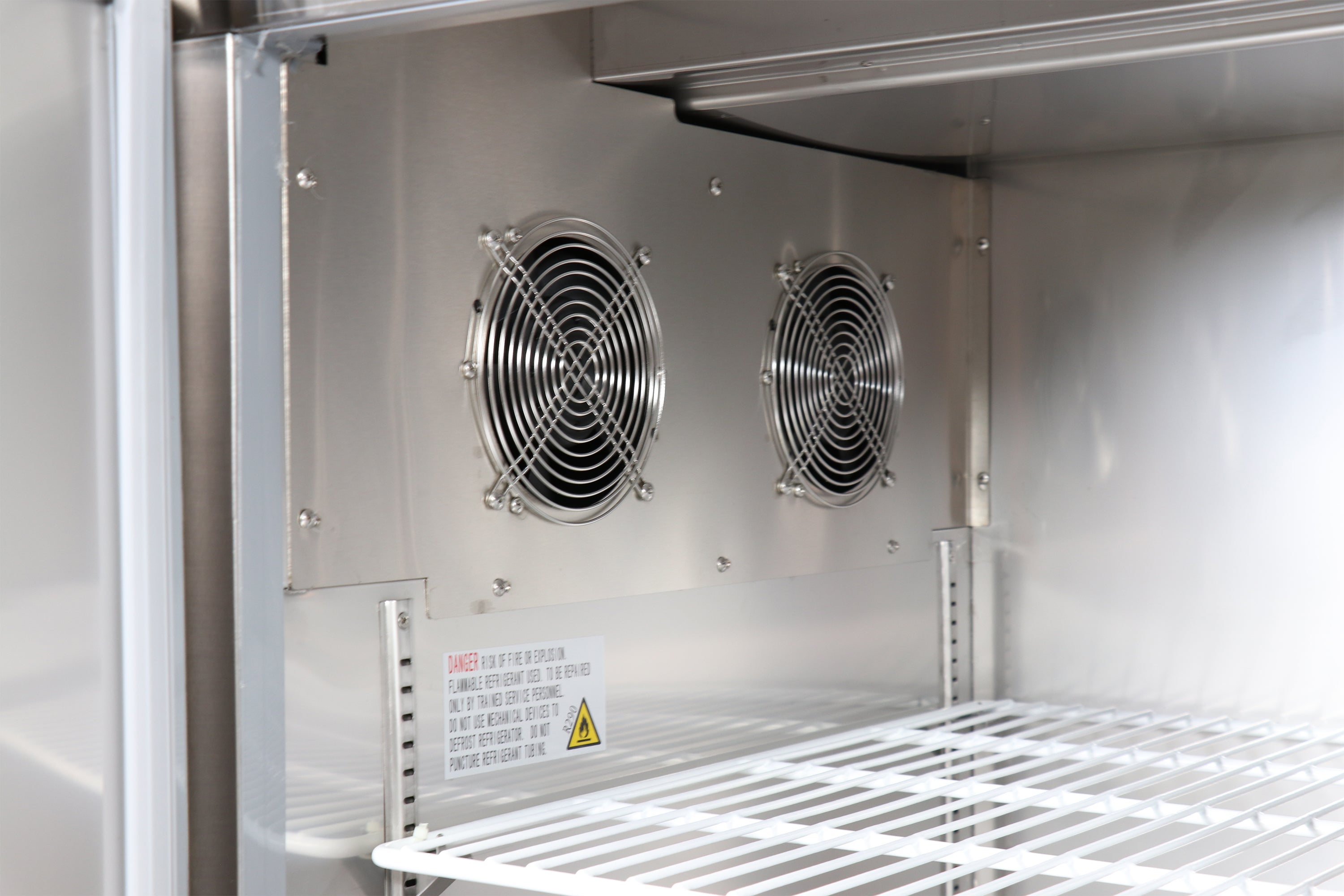 Admiral Craft U-Star Refrigerated Pizza Prep Table, Three Solid Doors, 26.6 cu ft Capacity, in Stainless Steel USPZ-3D