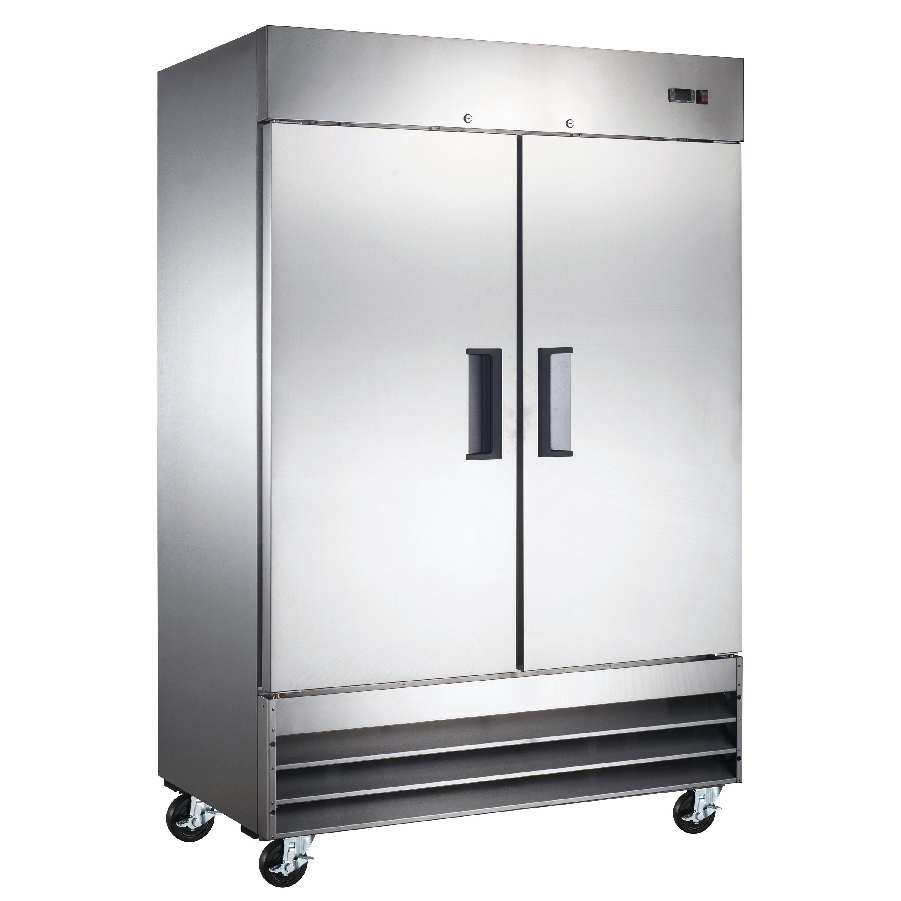 Admiral Craft Grista Reach-In Energy Star Freezer, Double Solid Doors, 46.7 cu ft Capacity, in Stainless Steel GRFZ-2DES