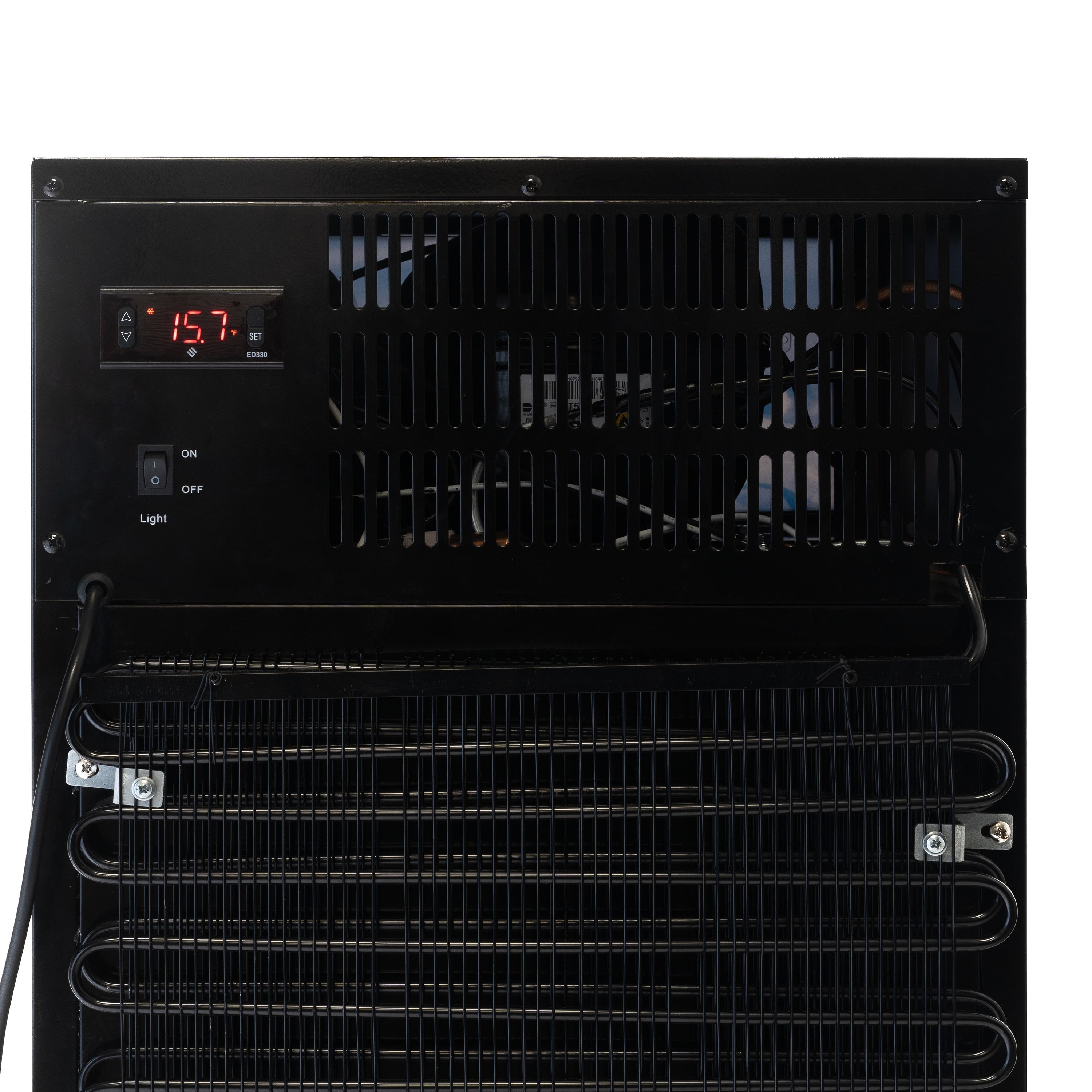 Admiral Craft Black Diamond Countertop Display Freezer, Single Glass Door, 1.4 cu ft, in Black CDFZ-1D/1.4