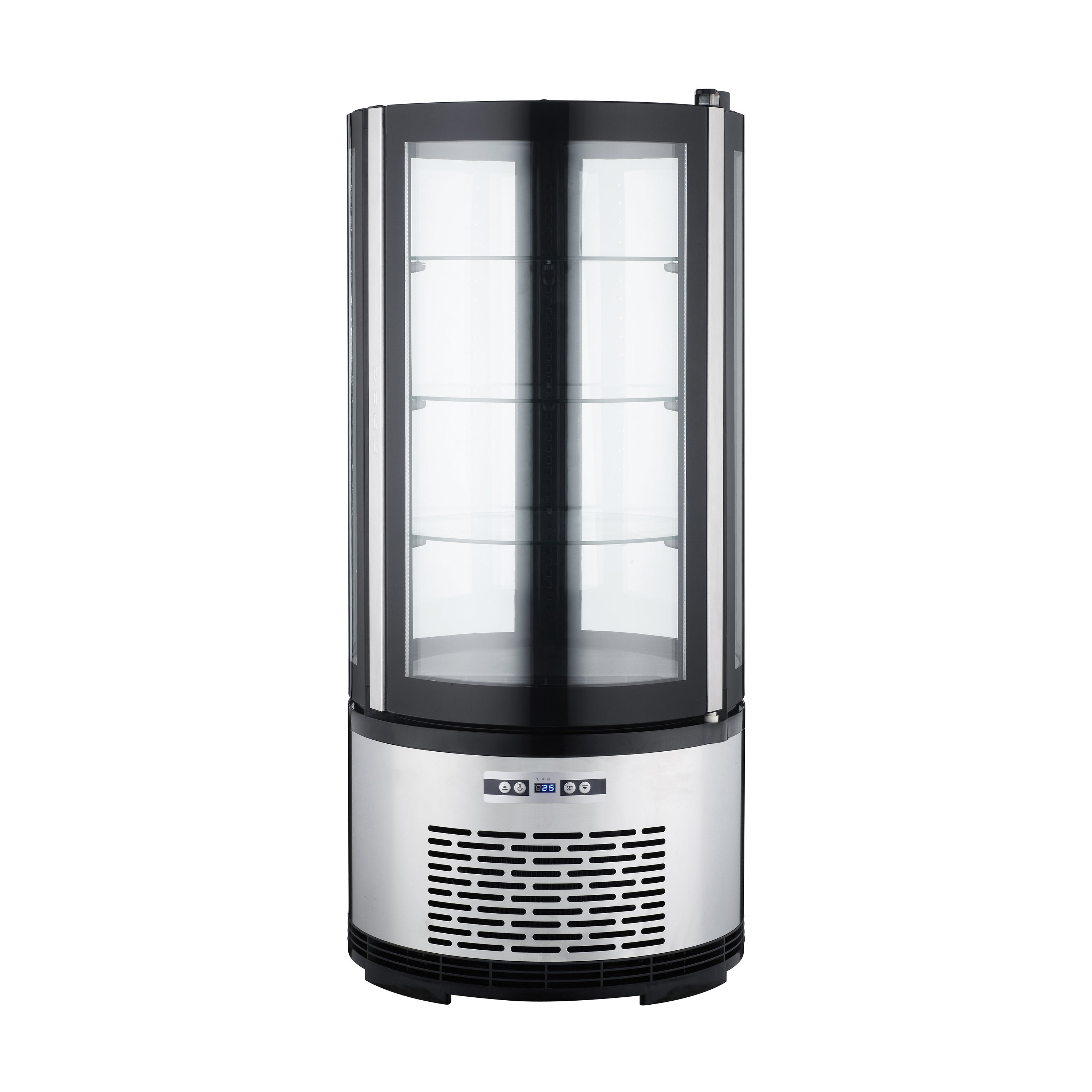 Admiral Craft Black Diamond Countertop Refrigerated Cake Display, Single Glass Door, 3.53 cu ft, in Stainless Steel BDRCK-100/CT