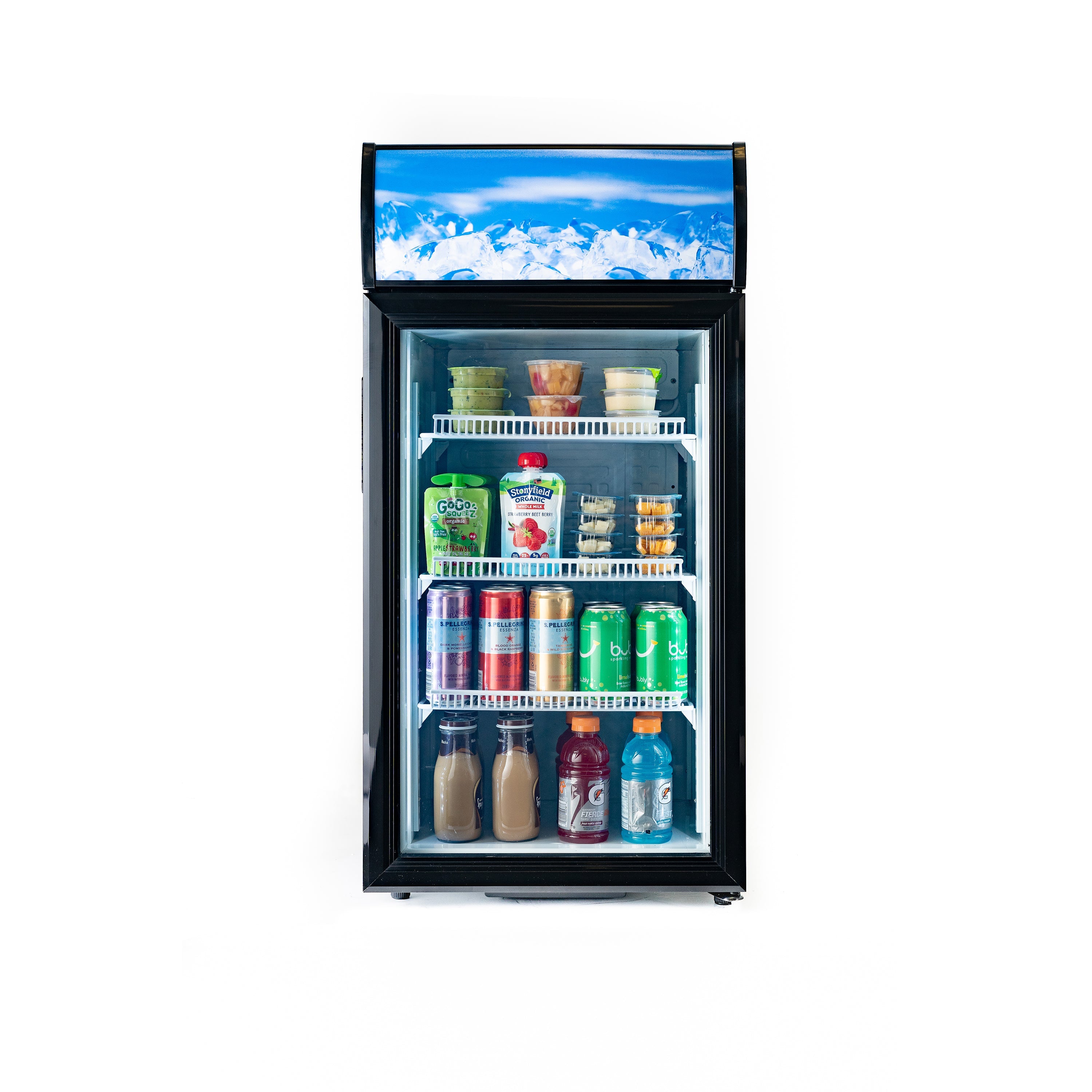 Admiral Craft Black Diamond Countertop Display Refrigerator, Single Glass Door, 4.2 cu ft, in Black CDRF-1D/4