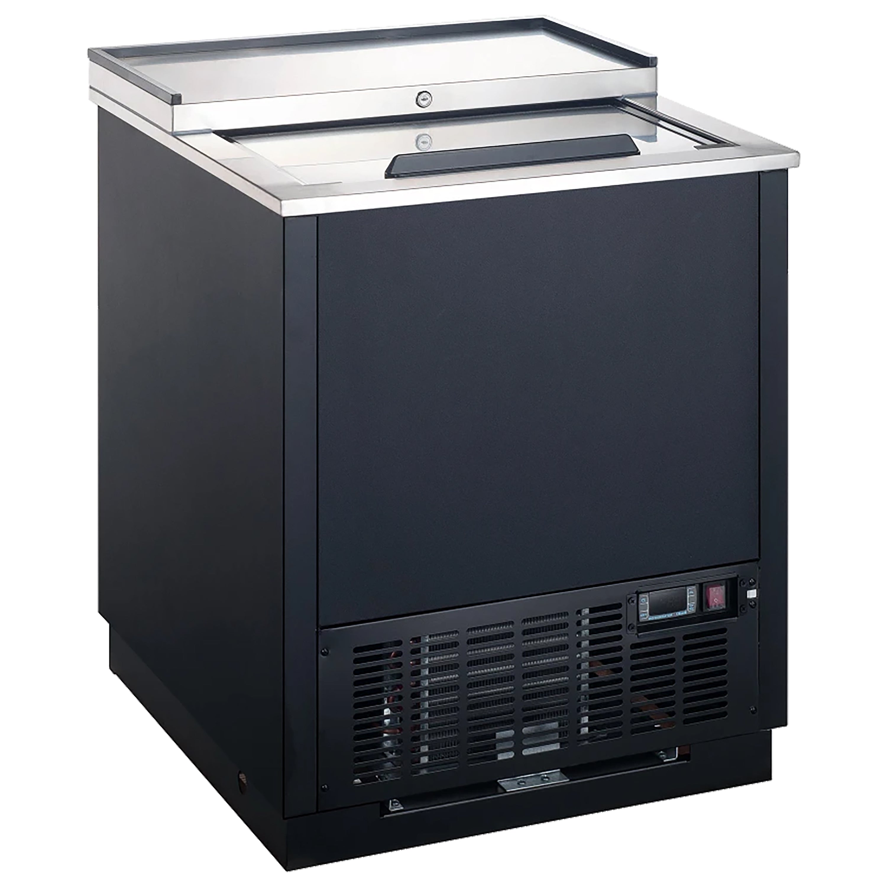 Admiral Craft U-Star Glass Froster, Single Sliding Door, 4.9 cu ft Capacity, in Black USGF-1L